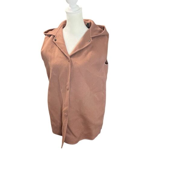 Theory Clairene Vest DF Luxe New Divide Wool Cashmere Hooded Vest Coat oversize - Picture 4 of 9